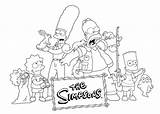 Coloring Pages Mash Getcolorings Simpsons sketch template