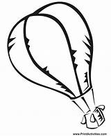 Balloon Air Hot Coloring Outline Clipart Printable Kids Pages Dr Seuss Template Library Clip Popular sketch template
