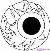 Halloween Drawing Scary Eyeball Drawings Eye Draw Cartoon Cool Ball Eyes Clipart Coloring Pages Step Sheets Pumpkin Clip Cliparts Stencil sketch template