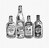 Liquor Transparent Botol Sketsa Pngegg Alcoholic Tip Inks sketch template