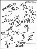 Red Coloring Pages Drugs Say Anti Week Ribbon Drug Color Just Printable Sheets Smoking Recovery Drawing Kids Clipart Activities Colouring sketch template
