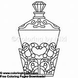 Bottle Coloring Perfume Template sketch template