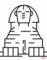 Sphinx Egypt Coloring Drawing Cartoon Pages Clipart Ancient Getdrawings Categories sketch template