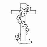 Cross Coloring Flowers Pages Crosses Printable Three Jesus Top Ones Little sketch template