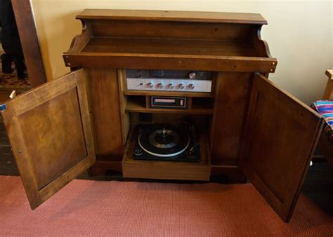 sale console stereo magnavox turntable solid wood country etsy
