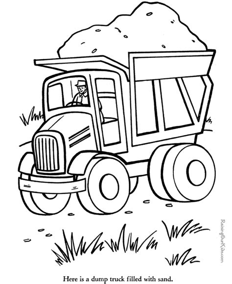 dump truck coloring pages