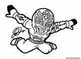 Coloring Rey Mysterio Mask Wwe Pages Printable Color sketch template