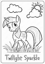 Pony Coloring Little Twilight Sparkle Pages Princess Coloringoo Printable Drawing sketch template
