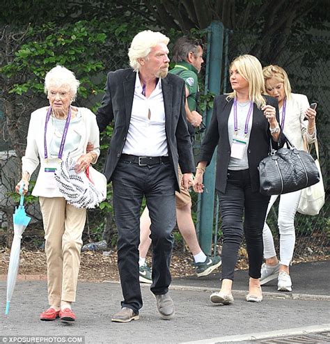 virgin s richard branson at wimbledon with mother eve and daughter holly daily mail online