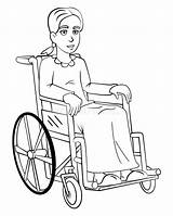 Wheelchair Rotelle Sedia Uomo Rullestol Kvinde Vektor Sedie Hvid Colourbox Handicap sketch template