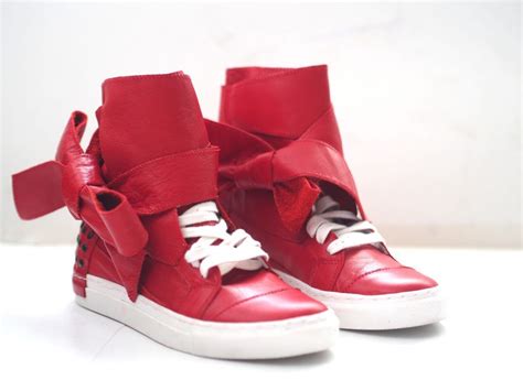 red genuine leather sneakerswomens genuine leather sneakers adrenalinefashion leather