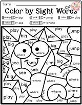 Sight Word Coloring Teacherspayteachers Dolch Homeschool sketch template