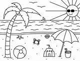 Coloring Summer Pages Printable Sheets Beach Museprintables Color Preschool Kids Pdf Visit Paper Size sketch template