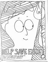 Coloring Energy Save Pages Conservation Water Kids Help Clipart Template Printable Off Saving Lights Turn Turning Tv When Print Comments sketch template