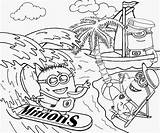 Minions Pages Coloring Banana Minion Getdrawings sketch template
