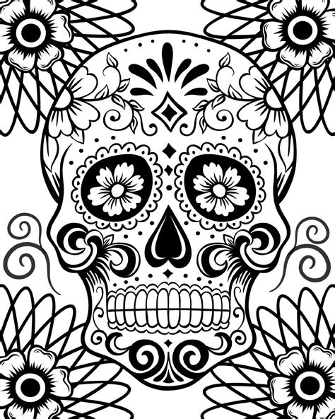 printable day   dead coloring pages  coloring pages