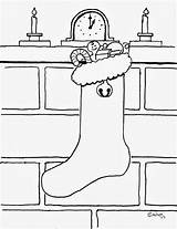 Stocking Christmas Coloring Pages Print Adron Mr Kids sketch template