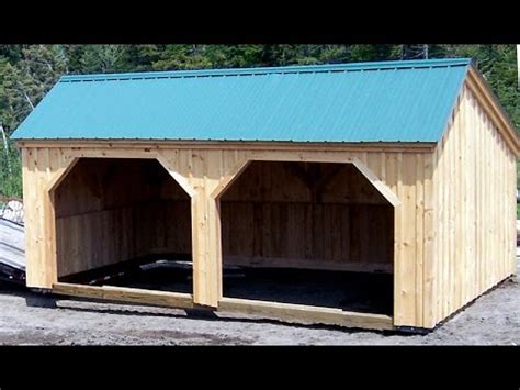 horse shed loafing run  day shelter youtube