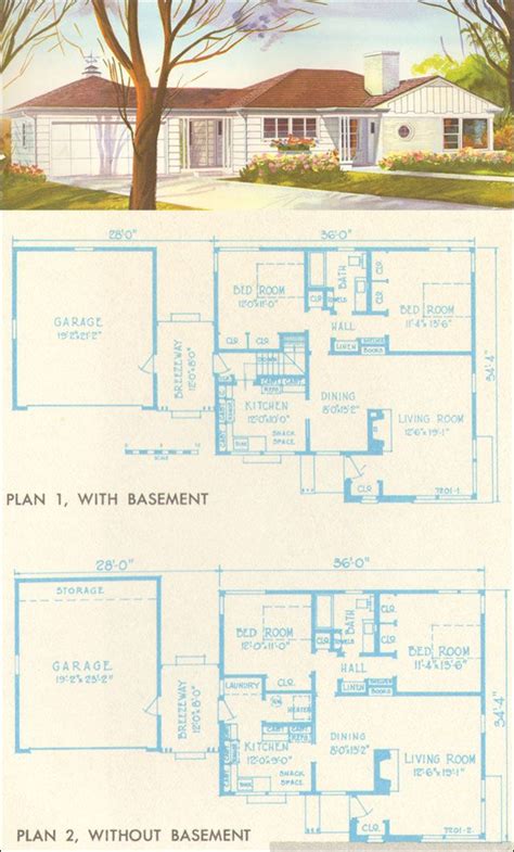 national plan service plan  vintage house plans modern floor plans mid century house
