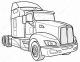 Truck Sketch Drawing Big Vector Stock Illustration Draw Sketches Paintingvalley Getdrawings Depositphotos Coloring sketch template