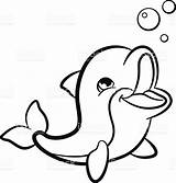 Dolphin Coloring Pages Cute Baby Dolphins Printable Color Getcolorings Print Getdrawings Colorings sketch template