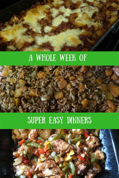 plan  week  super easy dinners   recipes super easy