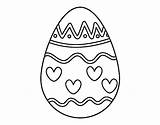 Egg Coloring Hearts Easter Coloringcrew sketch template