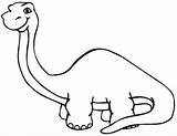 Dinosaur Coloring Printable Pages Template Clipart Brontosaurus Clip Outline Dinosaurs Drawing Templates Baby Cliparts Easy Colouring Dino Bones Kids Line sketch template