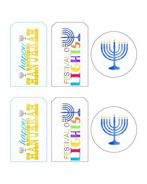 hanukkah gift tags printable