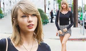 taylor swift shows off her 40m pins in mini skirt and boots for lunch