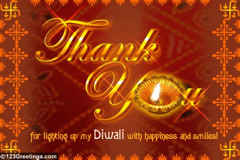 thank you for lighting up my diwali free thank you ecards 123 greetings