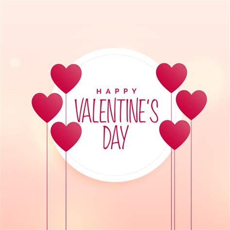 happy valentines day cute heart background   vector art