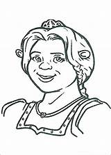 Coloring Shrek Fiona Pages Drawings Printable Movie sketch template