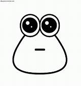 Pou P02 Pequeñito Dibujossincolorear Guarda sketch template