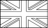 Flags Reino Unido Bandeira Colorir Imprimir Bandeiras Britain Bunting Wecoloringpage Colorpages Divyajanani sketch template