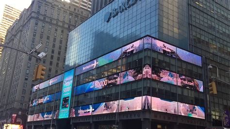 large inspiring high resolution angled led screen  time square nyc
