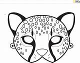 Mask Animal Masks Printable Face Templates Wild Template Cheetah African Drawing Kids Kratts Safari Party Coloring Jungle Para Smurfette Smurfs sketch template