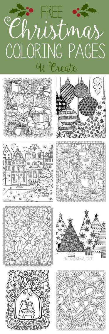 christmas adult coloring pages  create