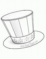 Hat Coloring Lincoln Printable Abraham Clipart Pages Drawing Hats Magic July Colouring Winter Getdrawings Party Clip Sheets 4th 15th January sketch template