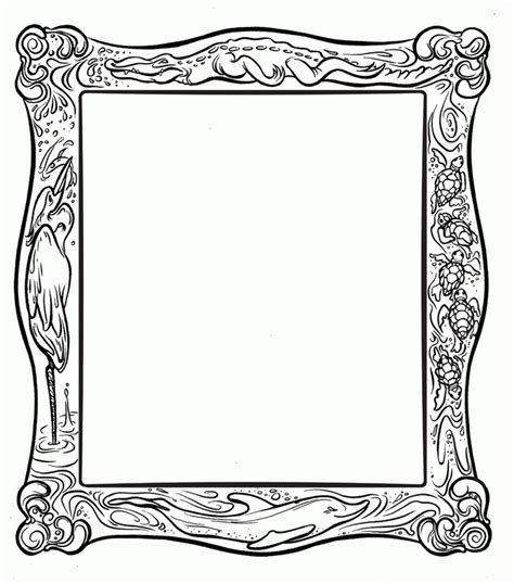 picture frame coloring page coloring home