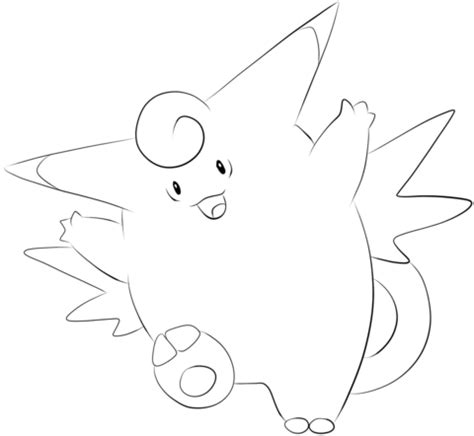 clefable coloring page  printable coloring pages coloring pages