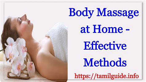 body massage at home effective methods youtube