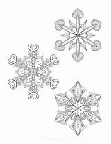 Snowflake Snowflakes Detailed sketch template