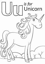 Unicorn Coloring Letter Pages Preschool Printable Crafts Supercoloring Kids Letters Animals Words Alphabet Umbrella Puzzle Activities Underwear Work Under Category sketch template