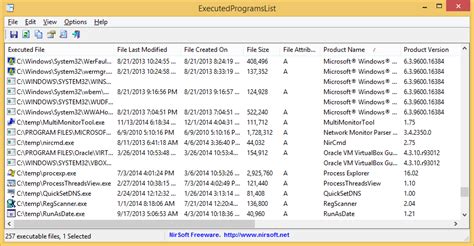 executedprogramslist shows programs previously executed   system