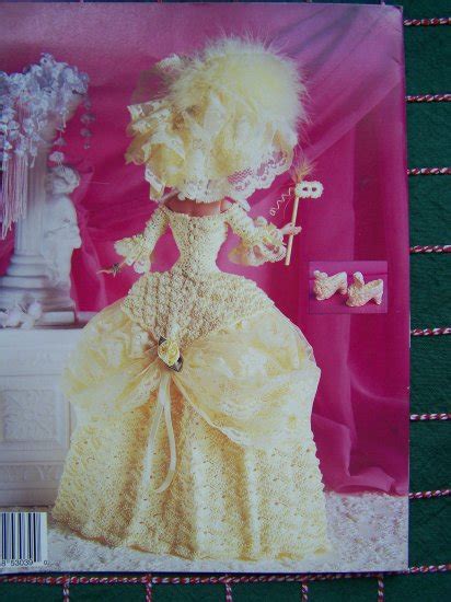 Paradise Barbie Doll Crochet Pattern 28 Ball Dress Gown Hat Mask