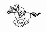 Coloring Horse Race Pages Popular sketch template