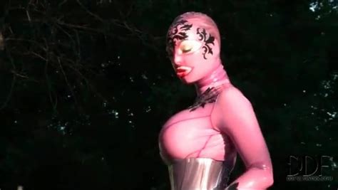 corset and rubber catsuit on big tits babe alpha porno