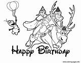 Coloring Birthday Frozen Colouring Characters Pages Printable Color Book sketch template