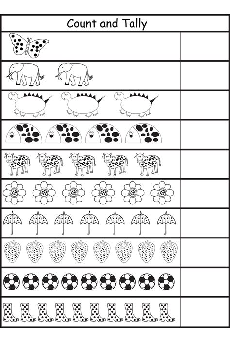 tally chart worksheets  kids activity shelter